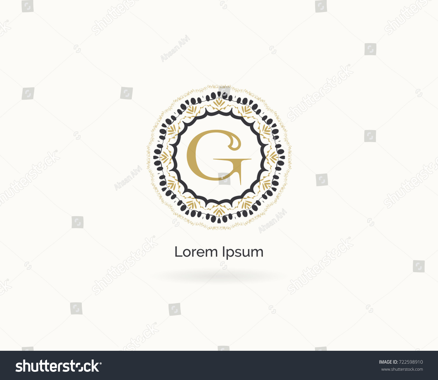 G Logo Design Luxury Letter G Stock Vector (Royalty Free) 722598910 ...