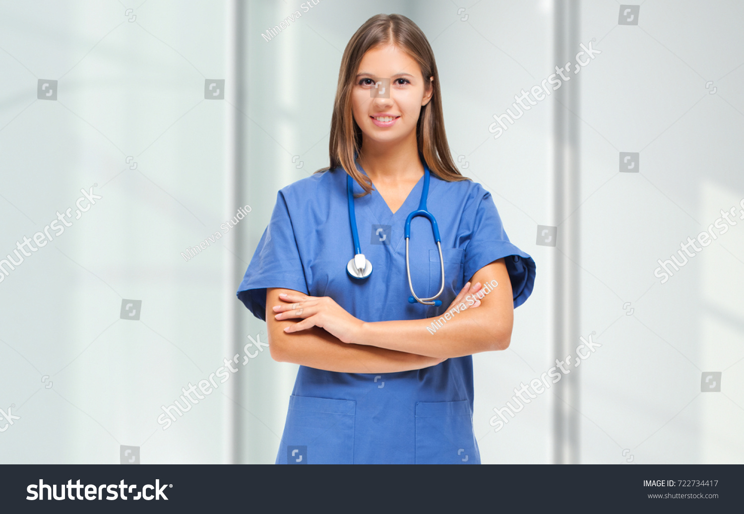 Smiling Female Nurse Hospital Stock Photo 722734417 | Shutterstock