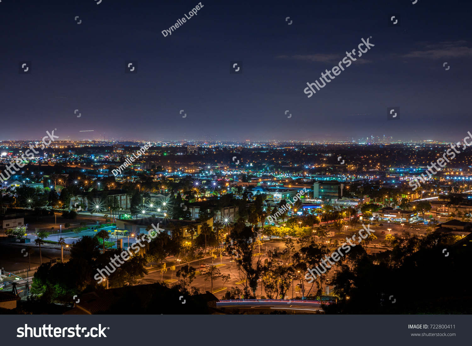 Night Shot Signal Hill Long Beach Stock Photo 722800411 | Shutterstock