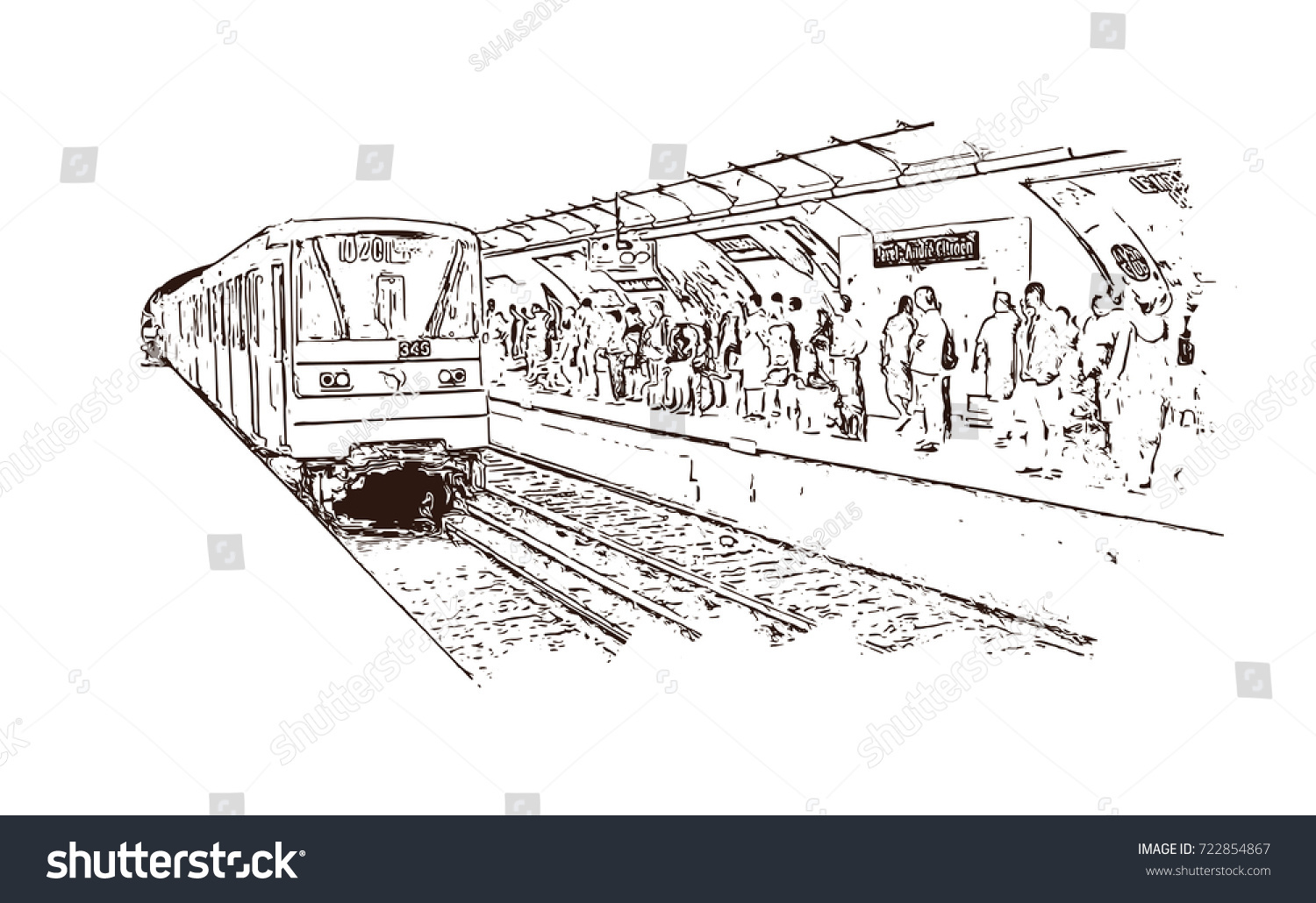 Платформа метро рисунки