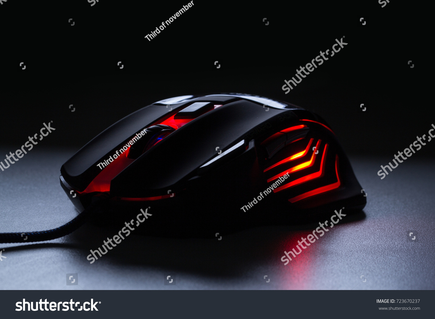 red led mouse