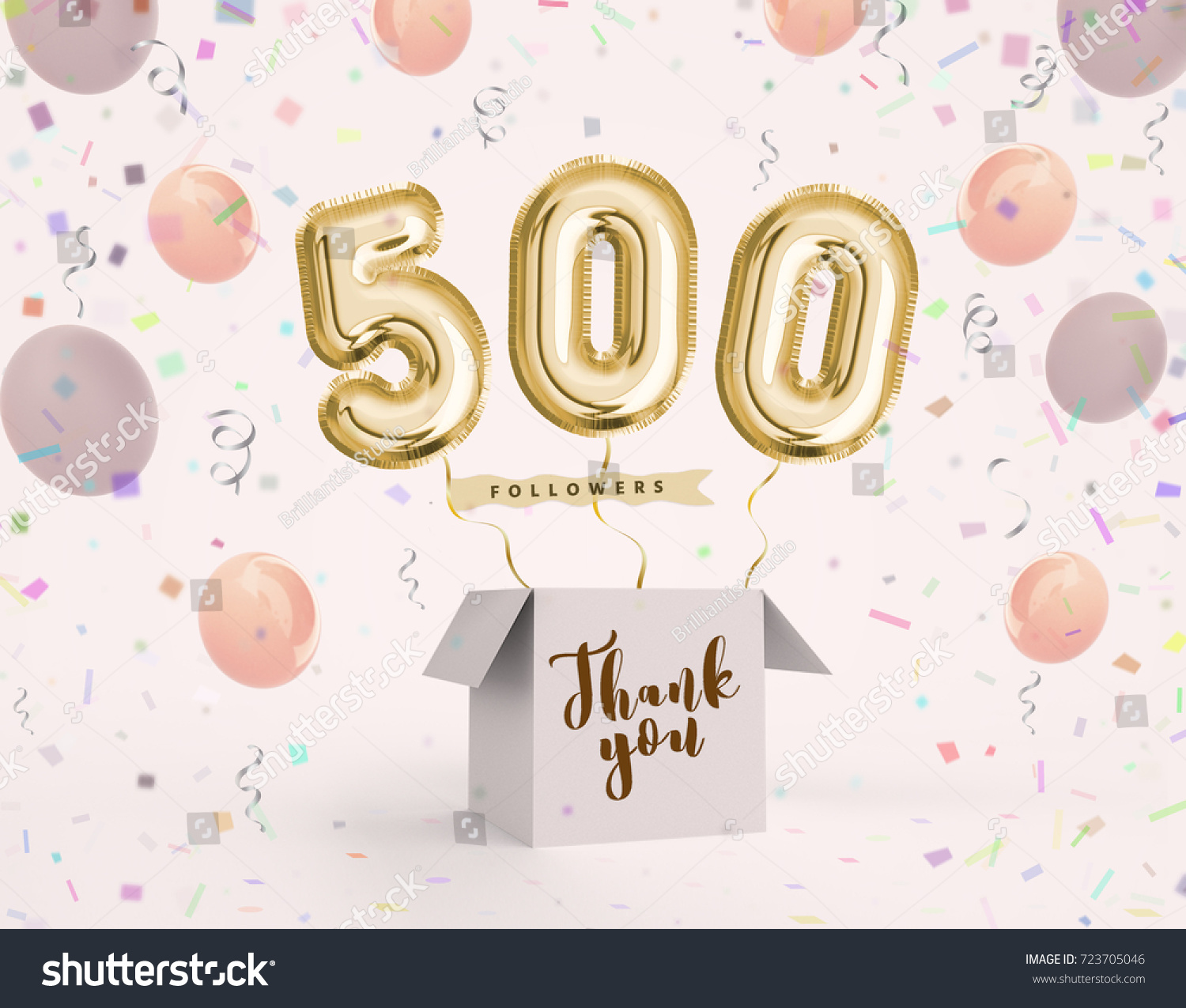 Thank you 500 followers Bilder, arkivbilder og vektorer Shutterstock.