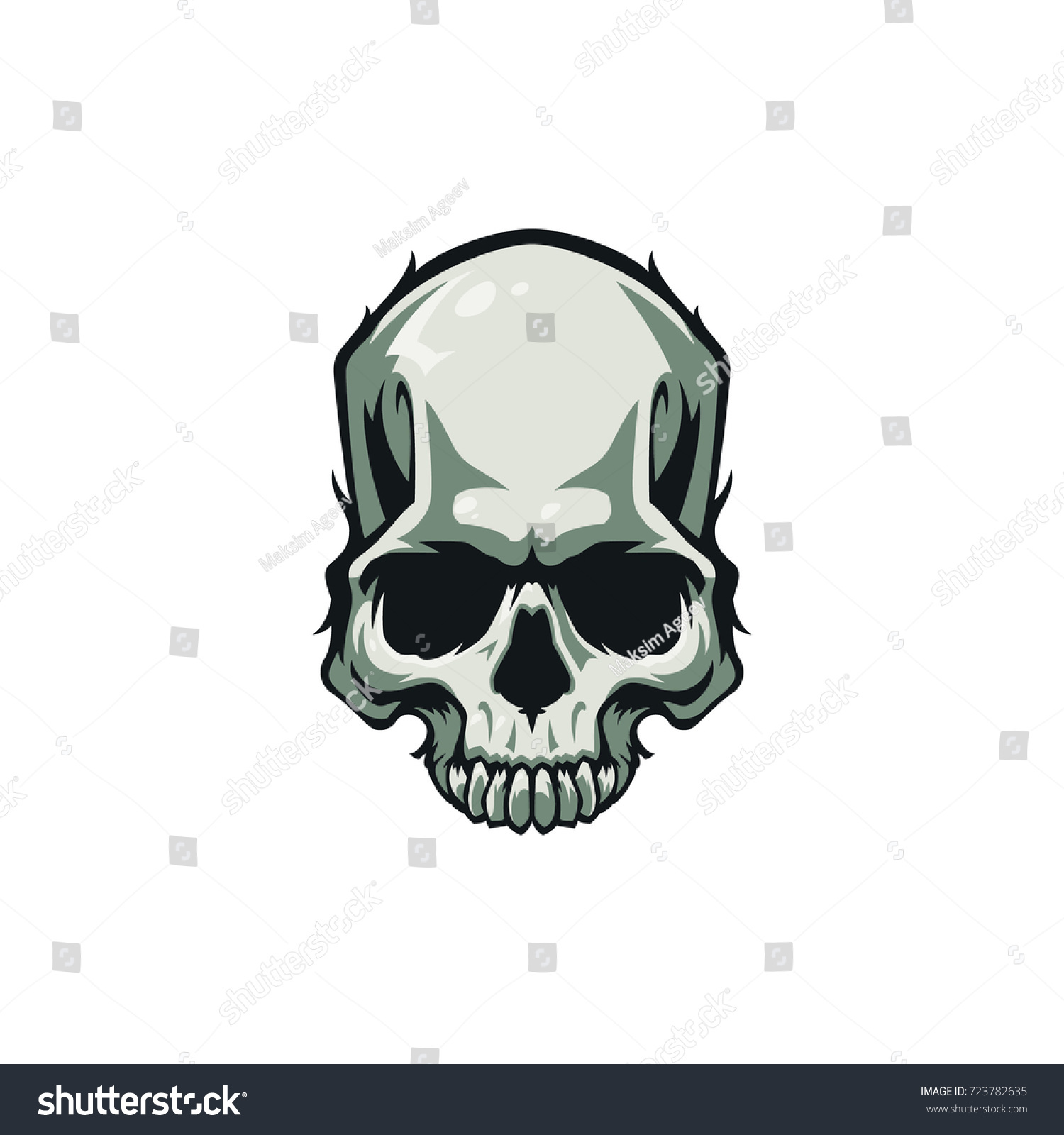 Colorful Halloween Sticker Style Illustration Scary Stock Vector ...