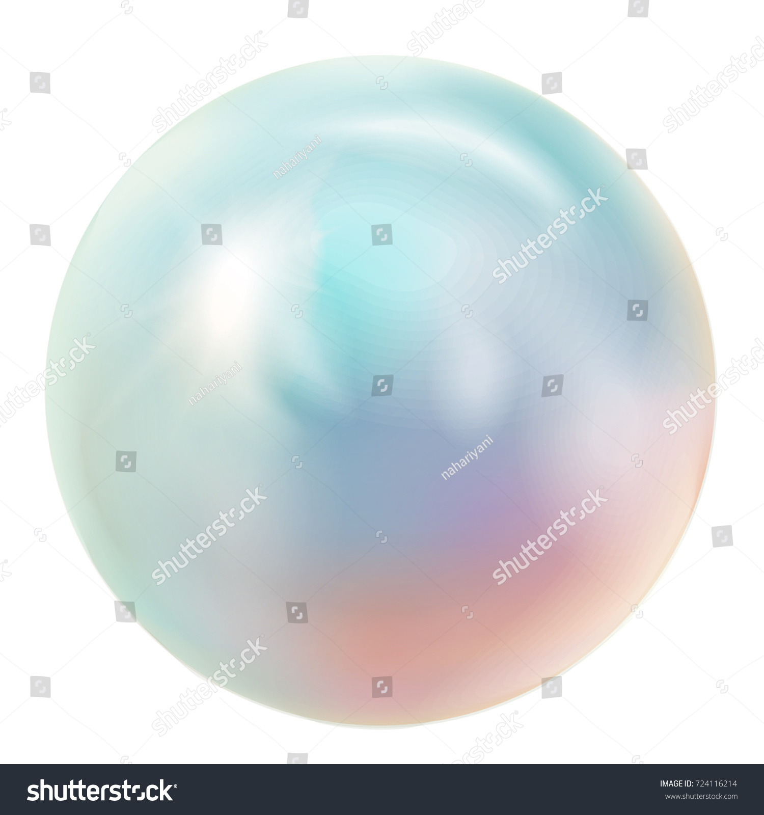 Rainbow Opal Isolated On White Background Stock Vector (Royalty Free ...