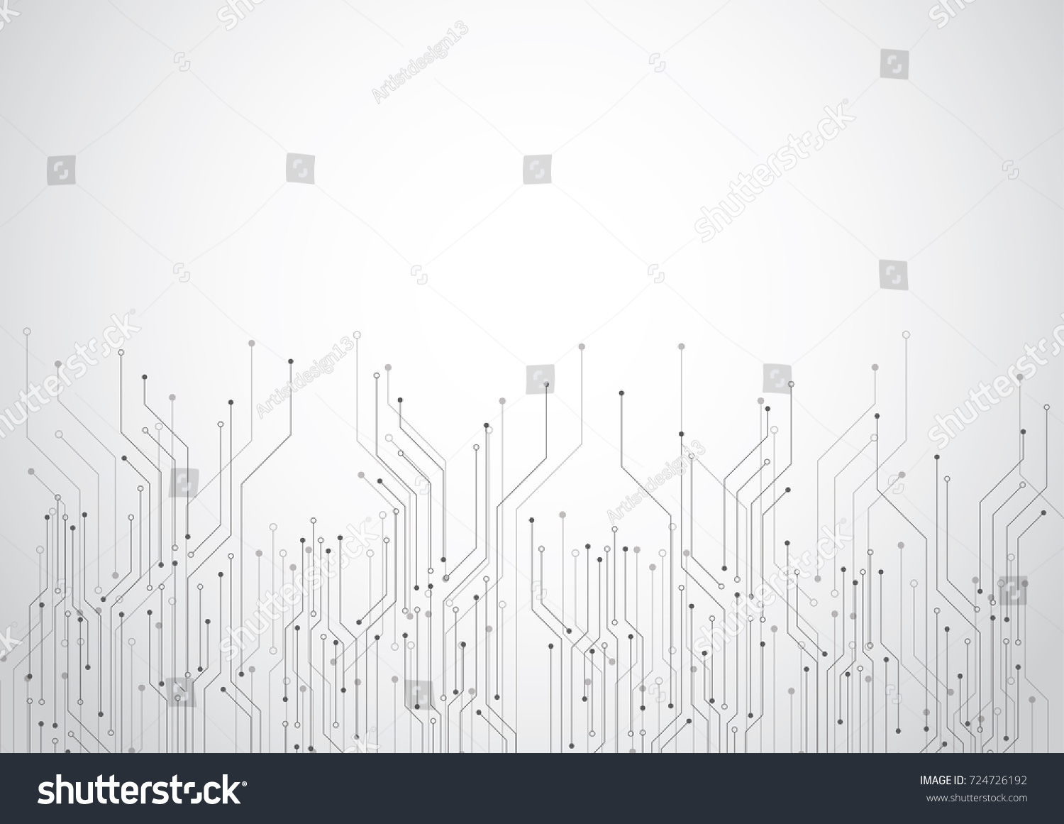 Abstract Background Technology Circuit Board Texture Stock Vector 