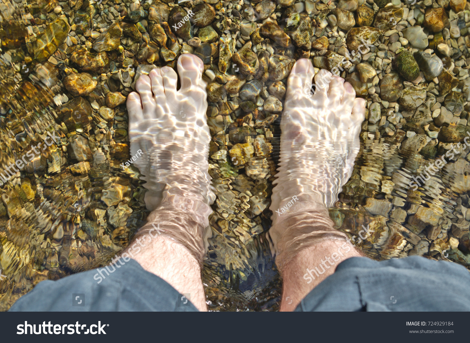 Human Feet Cold Water Stock Photo 724929184 | Shutterstock