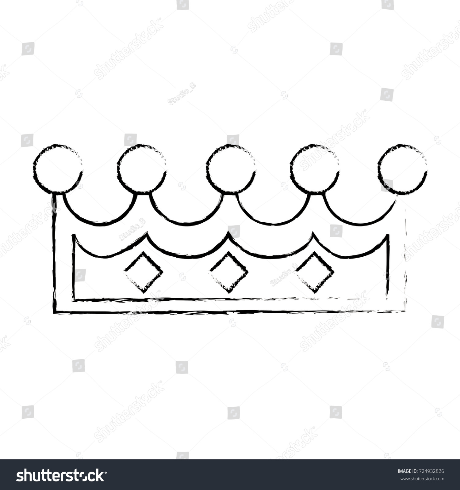 Pixelated Queen Crown Icon Stock Vector (Royalty Free) 724932826 ...