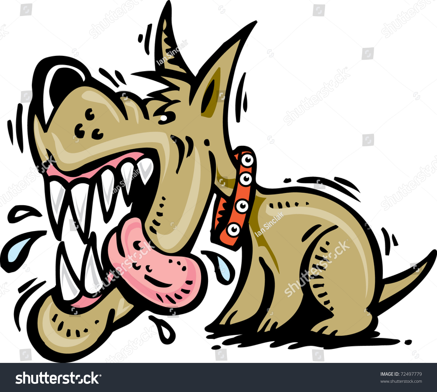 Карикатура кусачая собака