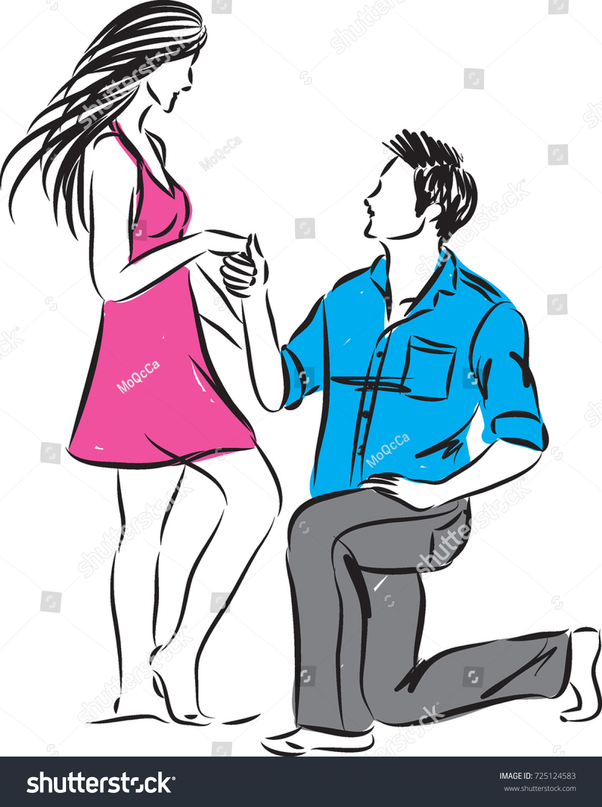 Man Asking Woman Marry Him Vector Stock Vector Royalty Free 725124583 Man Asking Woman Marry Him Vector Stock Vector Royalty Free 725124583