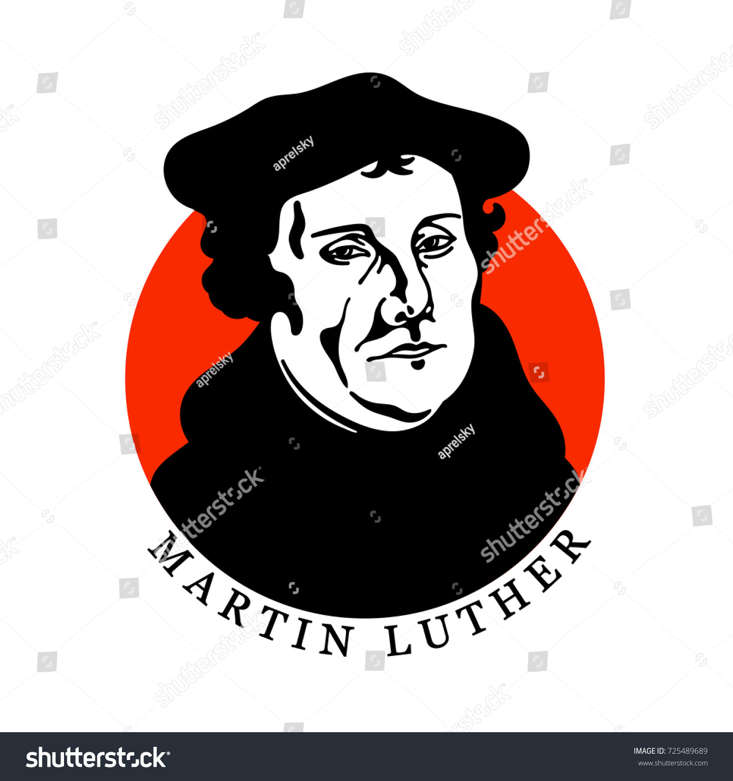 Portrait Martin Luther 14831546 500 Years Stock Vector (royalty Free 