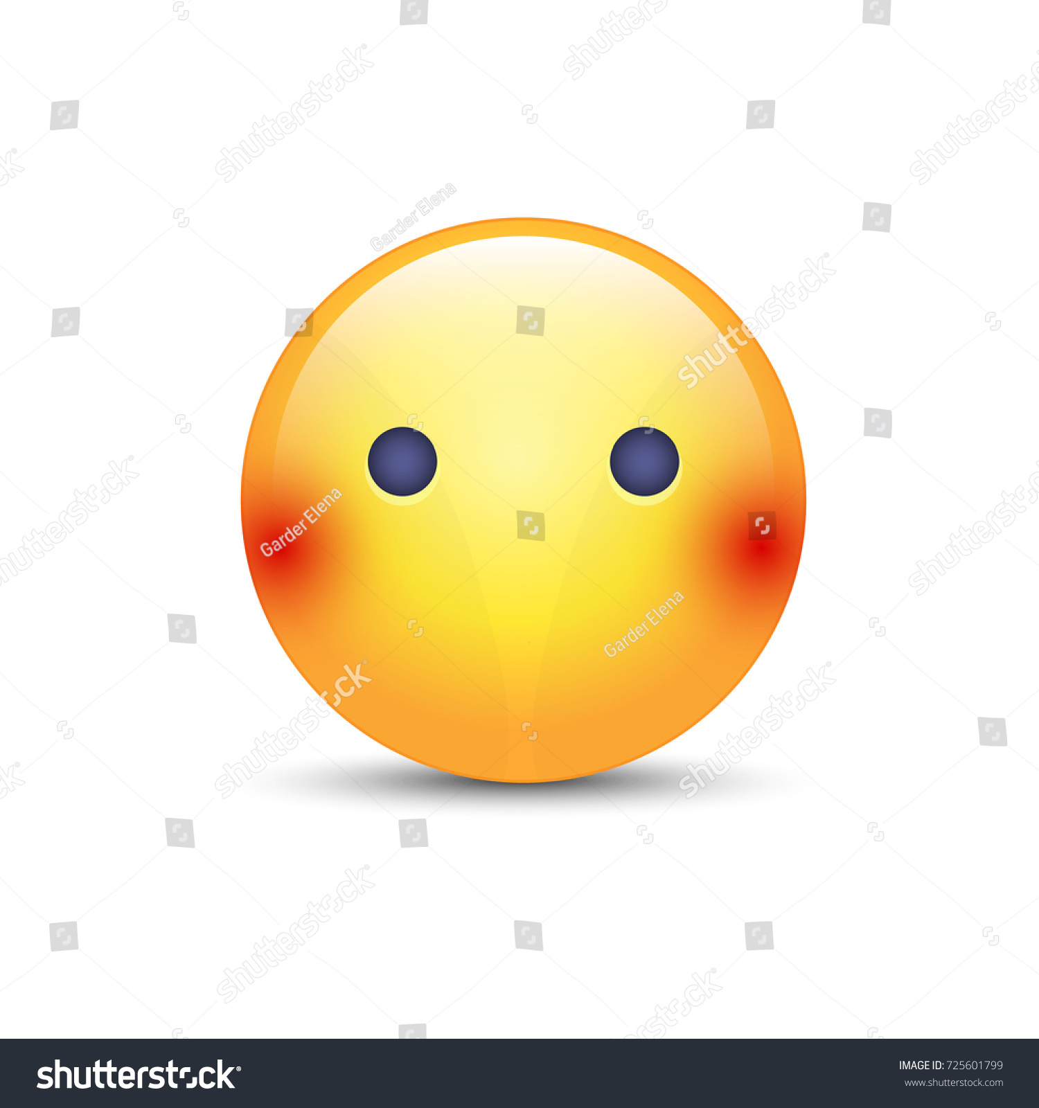 Face Emoji Without Mouth Cartoon Silent Stock Illustration 725601799 ...