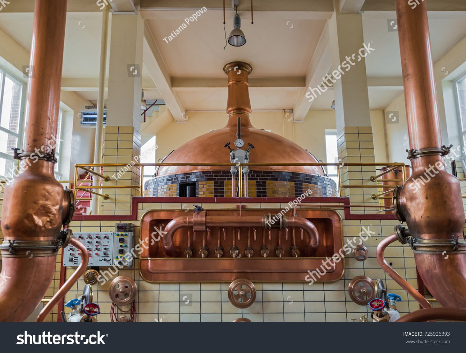 98 Vintage Copper Brewery Kettles Stock Photos Images Photography   Stock Photo Vintage Copper Kettle In Brewery Belgium 725926393 