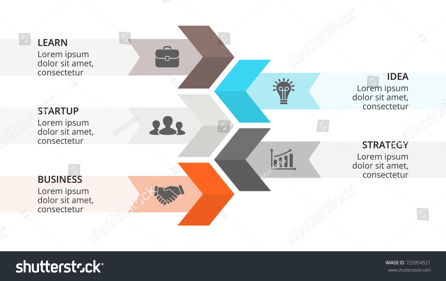 Vector Arrows Infographic Diagram Chart Graph Stock Vector (Royalty ...