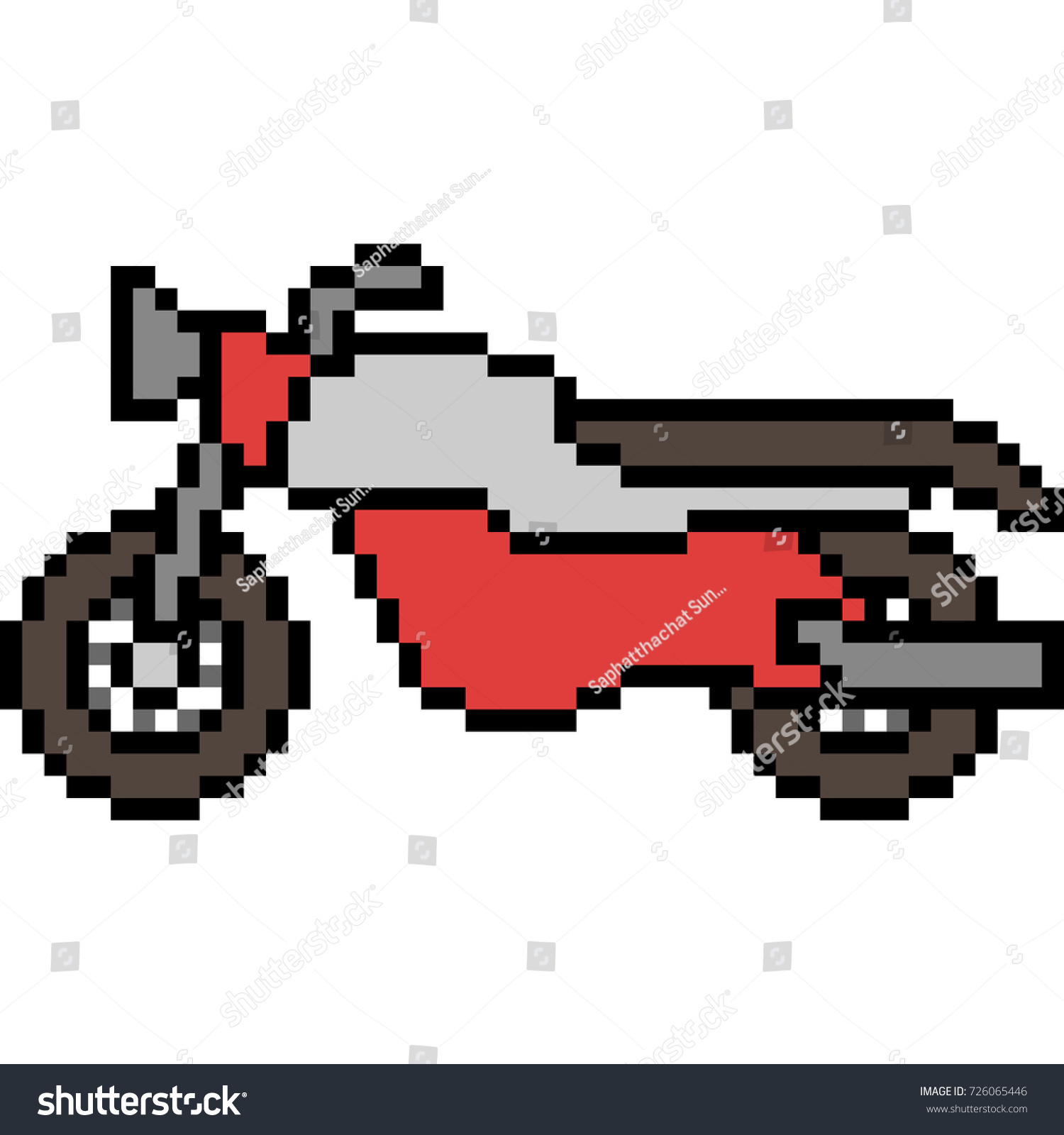 Мотоцикл Pixel Art