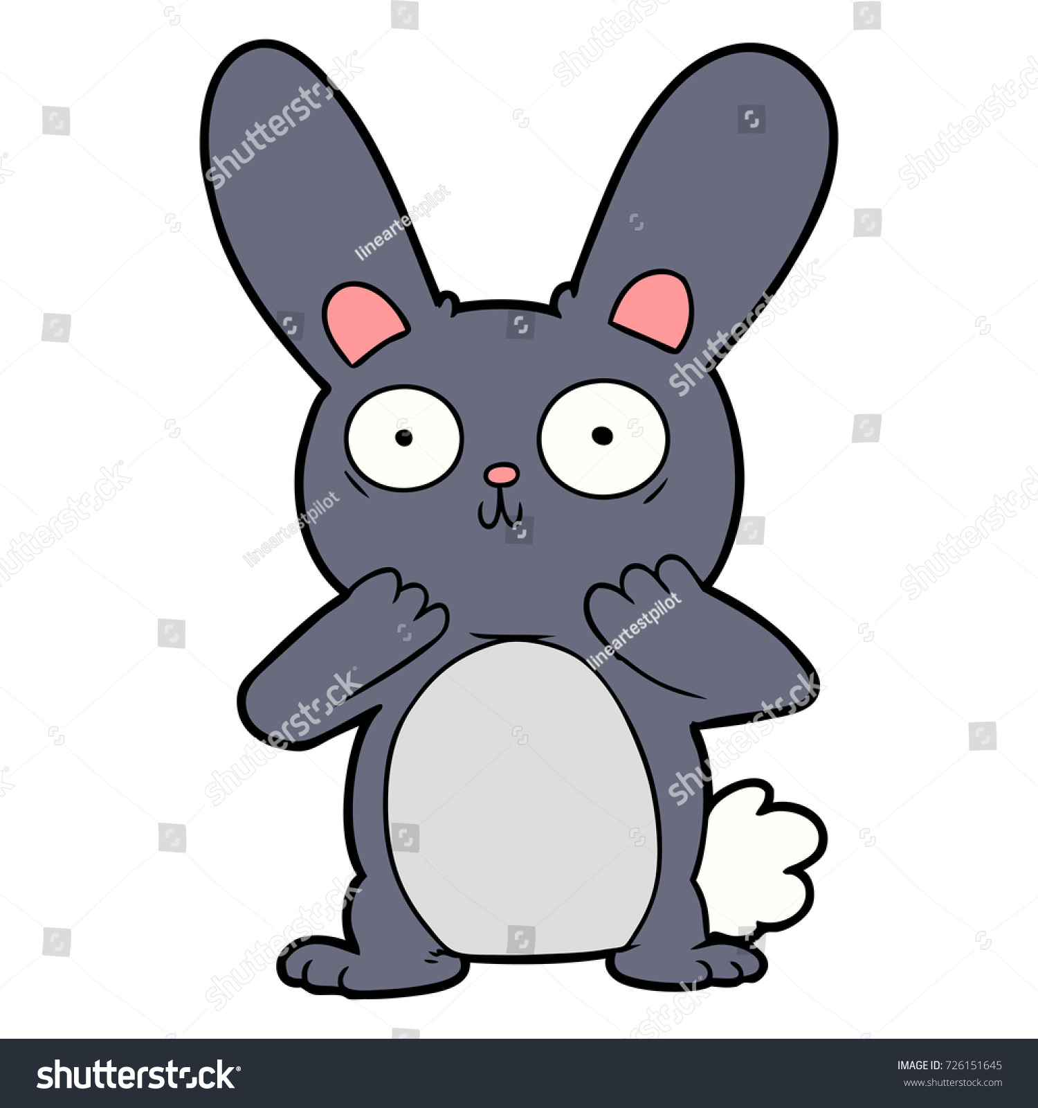 Cartoon Shocked Rabbit Stock Vector (Royalty Free) 726151645 | Shutterstock