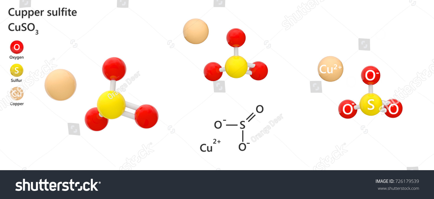 Cupper Sulfite Inorganic Compound Formula Cuso3 Stock Illustration ...