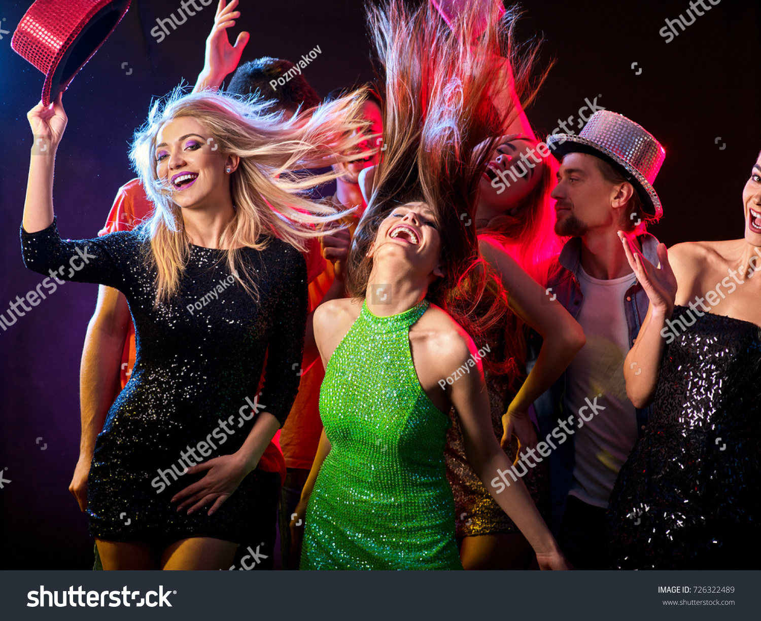 Dance Party Group People Dancing Women Stock Photo 726322489 | Shutterstock