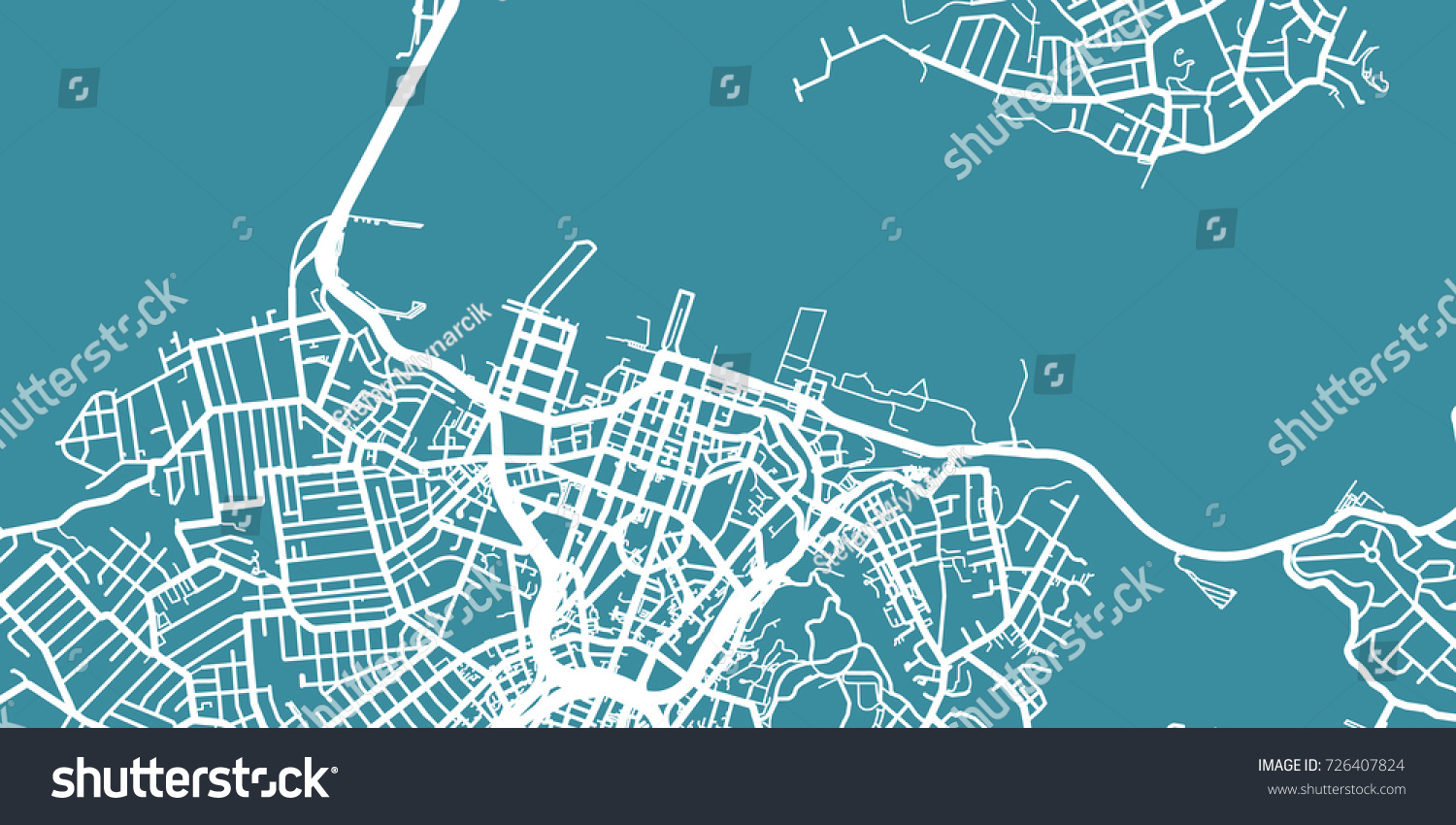 Detailed Vector Map Auckland Scale 130 Stock Vector (Royalty Free ...