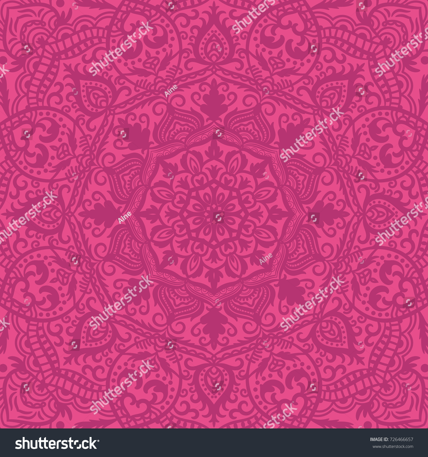 Pink Ornamental Background Isolated On White Stock Vector (Royalty Free ...