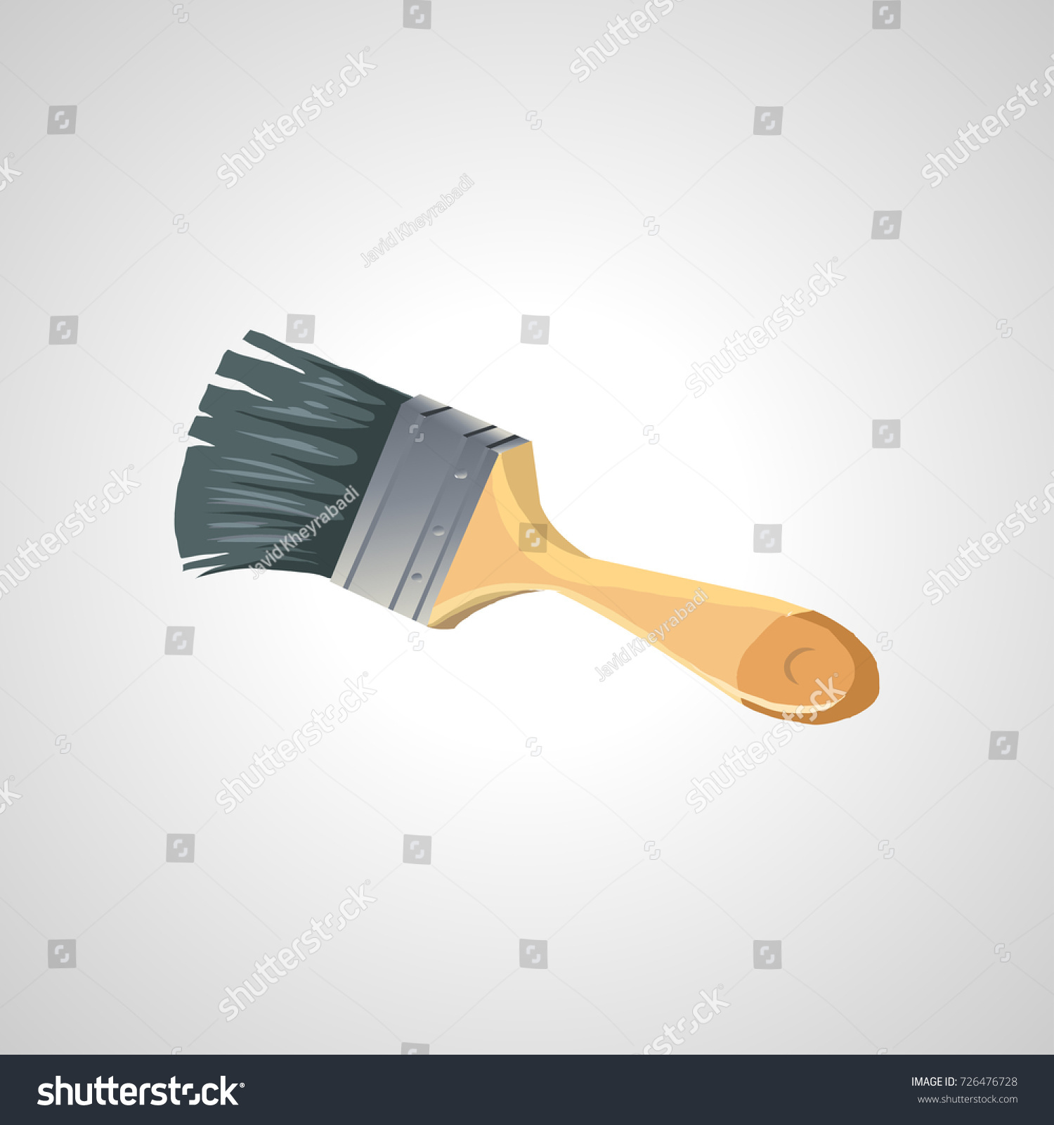 Paint Brush Isolated Vector Illustration Brush Stock Vector (Royalty ...