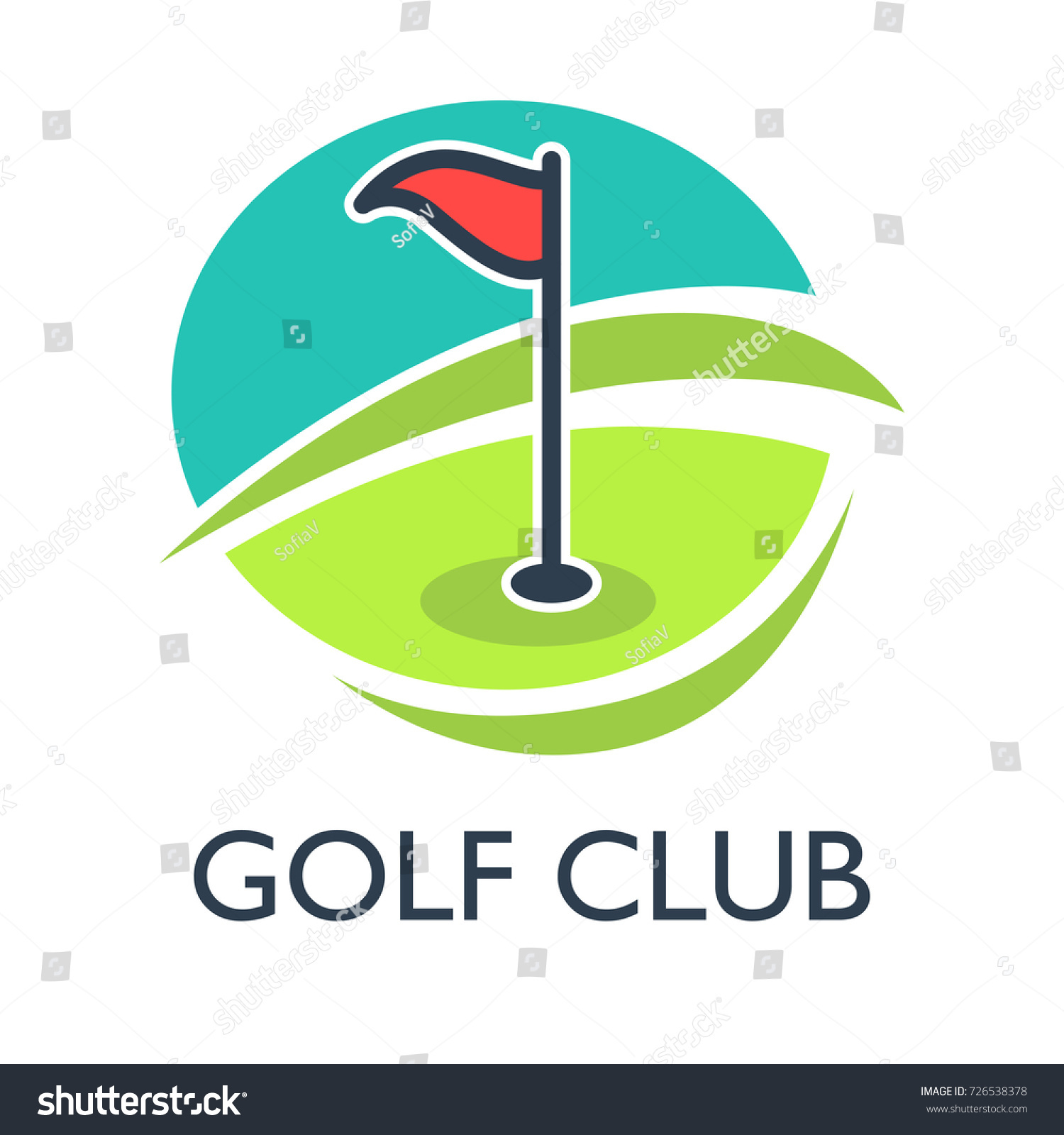 Golf Country Club Logo Template Icon Stock Vector (Royalty Free ...