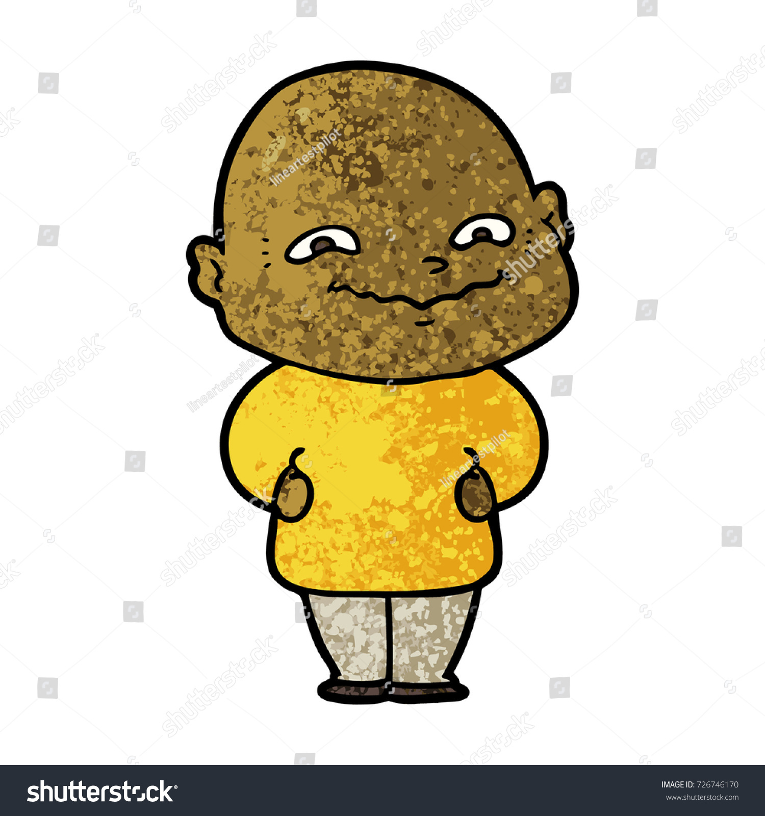 Cartoon Creepy Guy Stock Vector (Royalty Free) 726746170 | Shutterstock