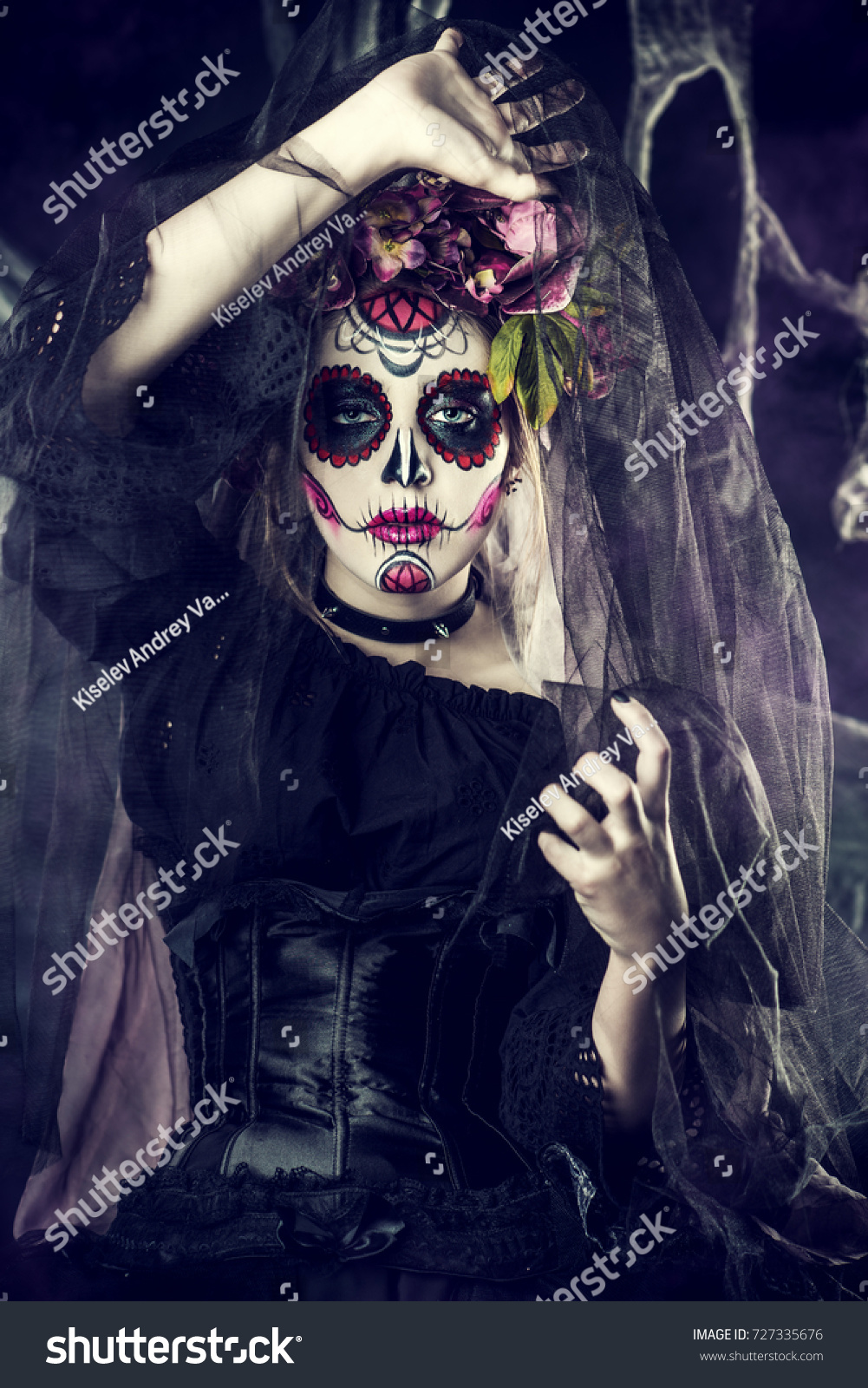 D de Muertos Masquerade Sugar Skull Mask Day of the Dead Event Make up Party 