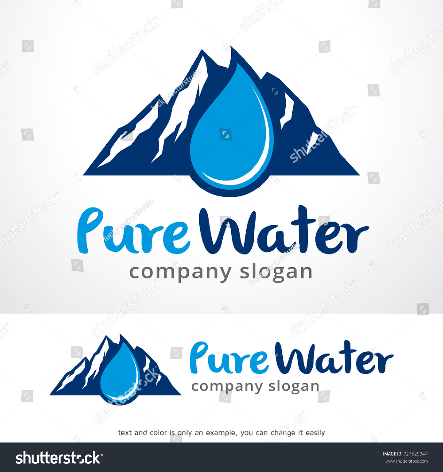 Pure Water Logo Template Design Vector Stock Vector (Royalty Free ...