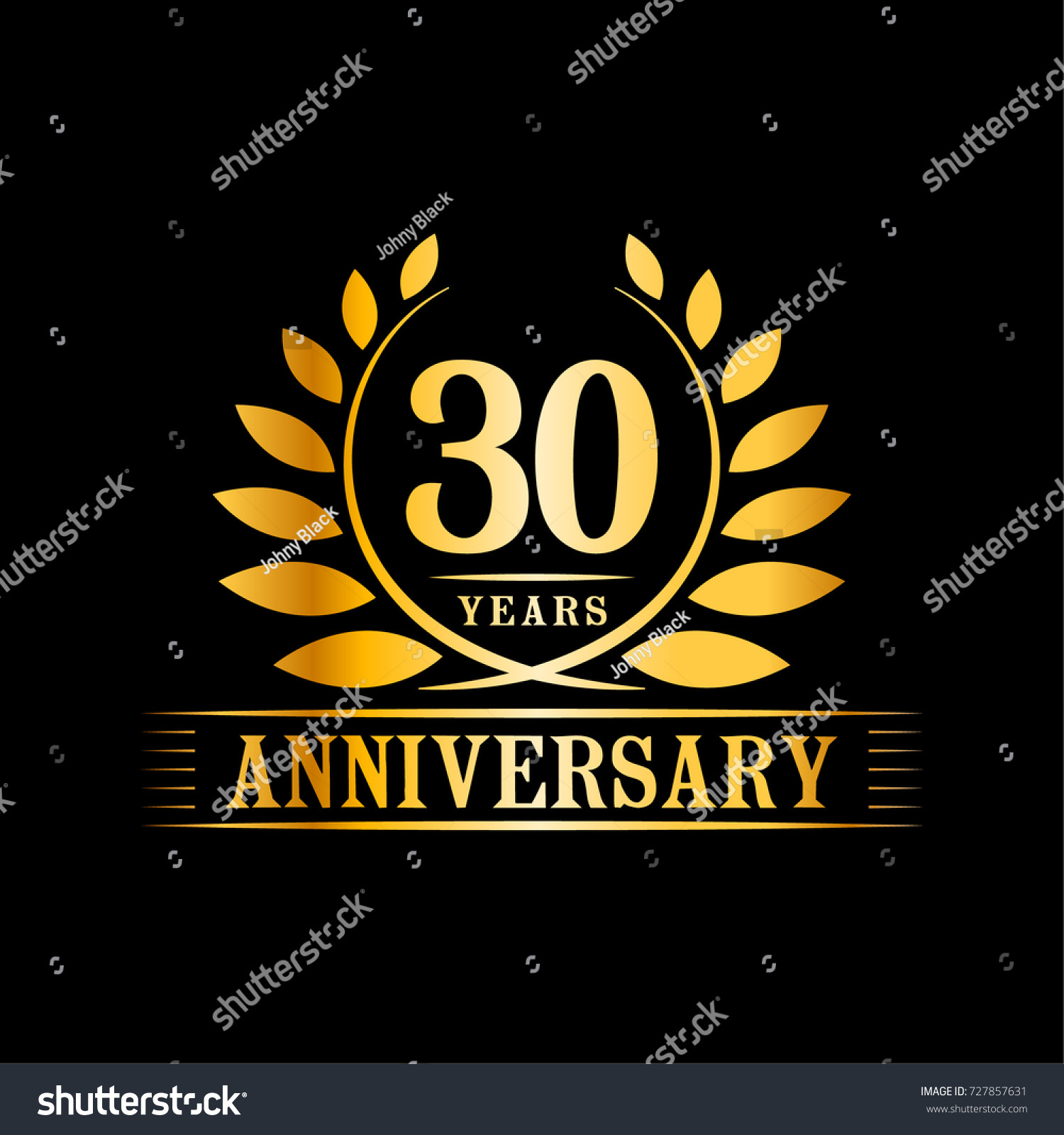 30 Years Anniversary Logo Template Stock Vector (Royalty Free ...