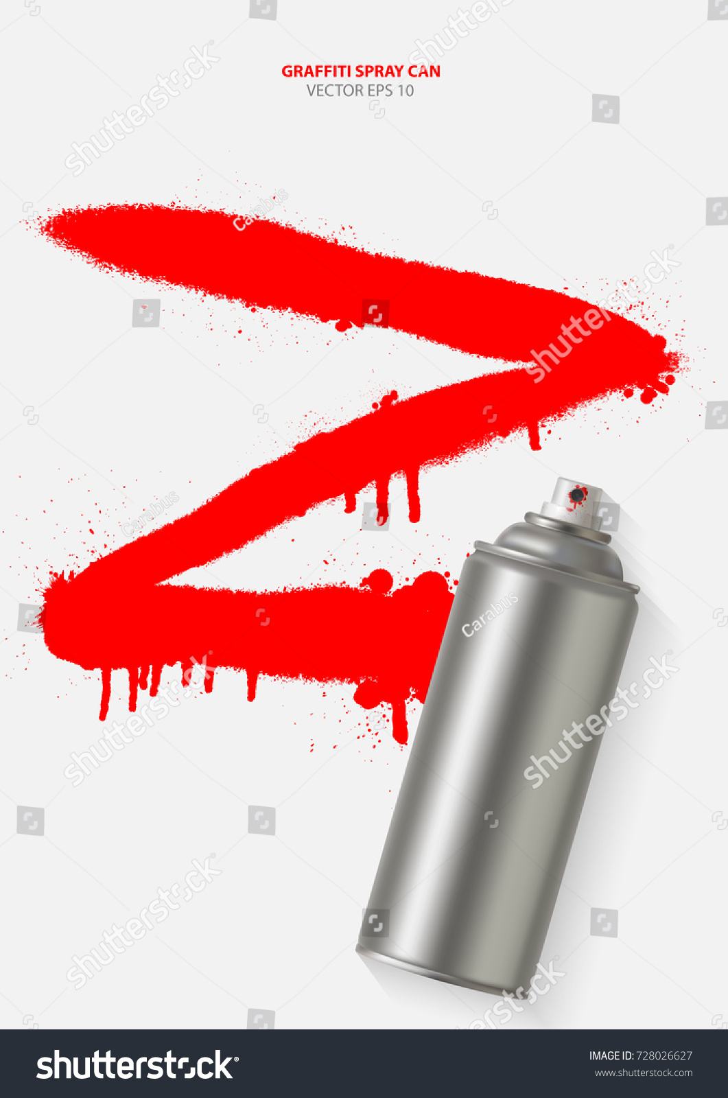 Vector Graffiti Spray Paint Can Splash Stock Vector (Royalty Free
