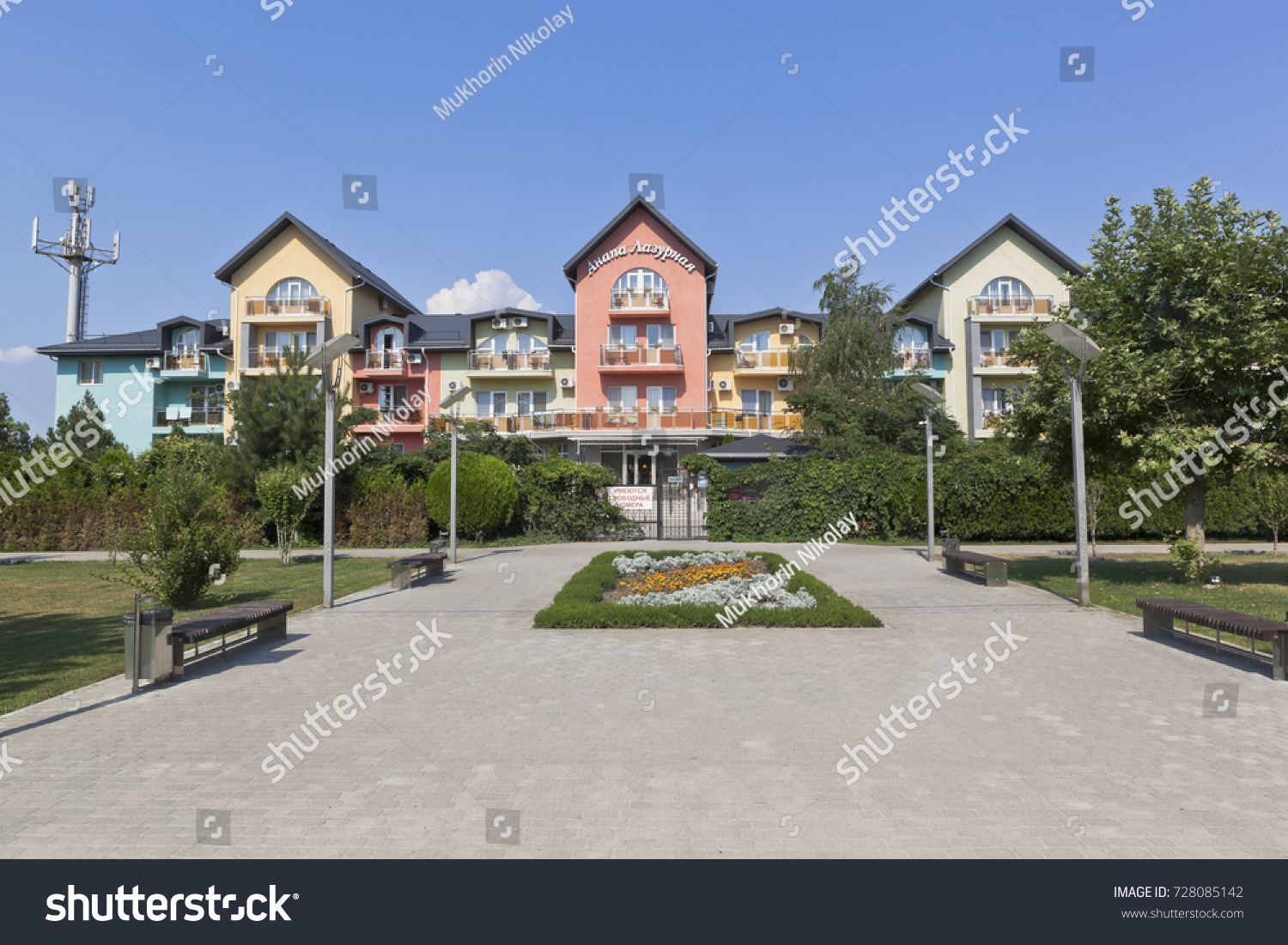 Анапа лазурная фото Boarding house anapa lazurnaya Images, Stock Photos & Vectors Shutterstock