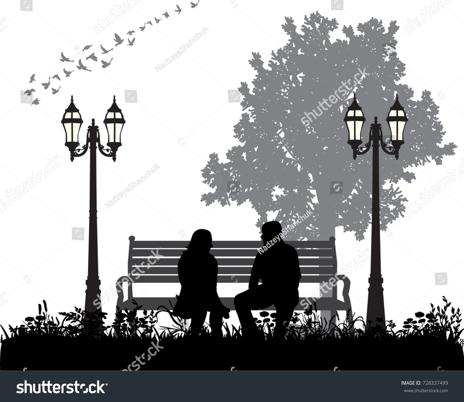 Silhouette People Sitting Stock Vector (Royalty Free) 728337499 ...