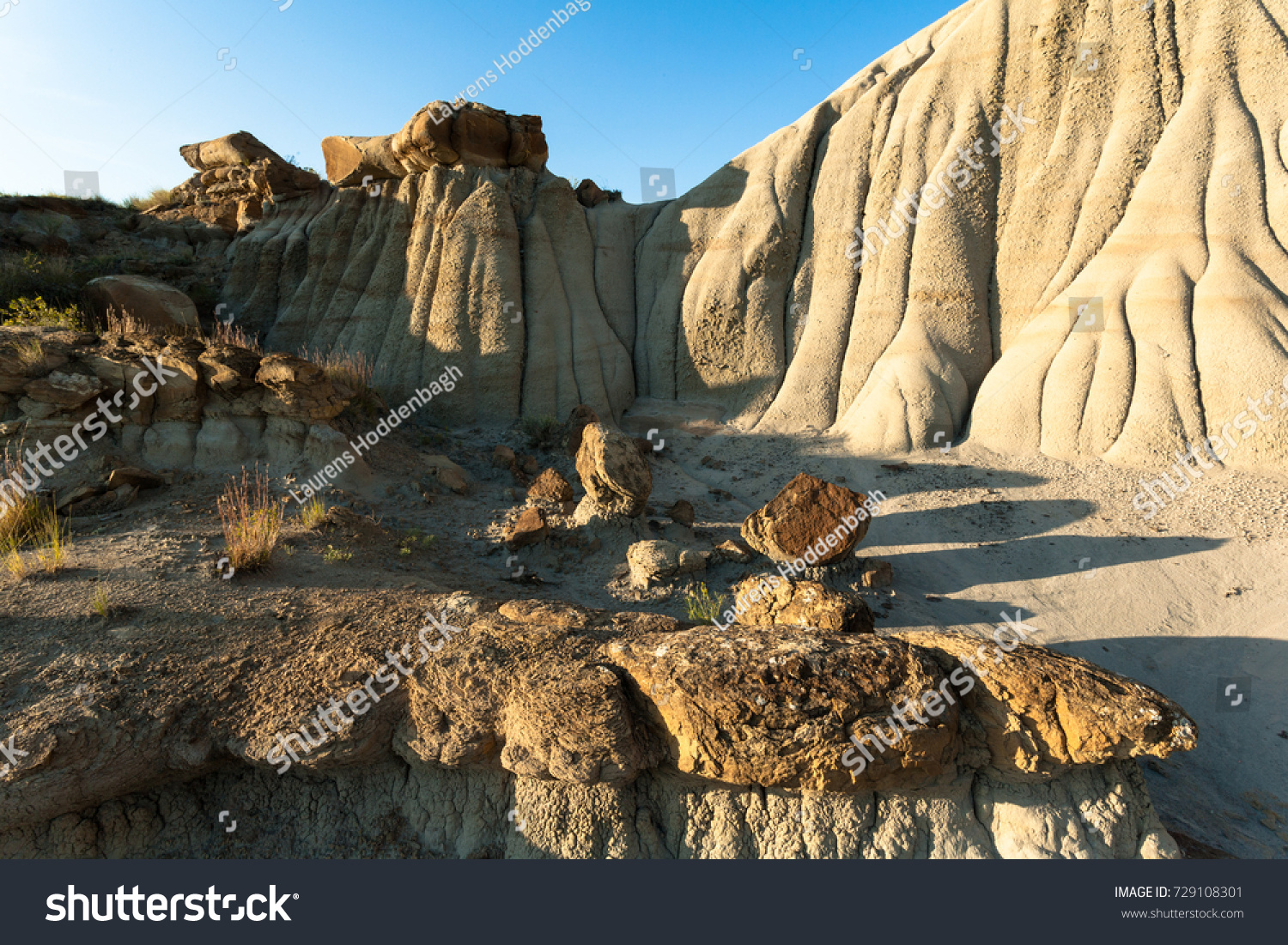 Hoodoos Makoshika State Park Sunset Montana Stock Photo 729108301 ...