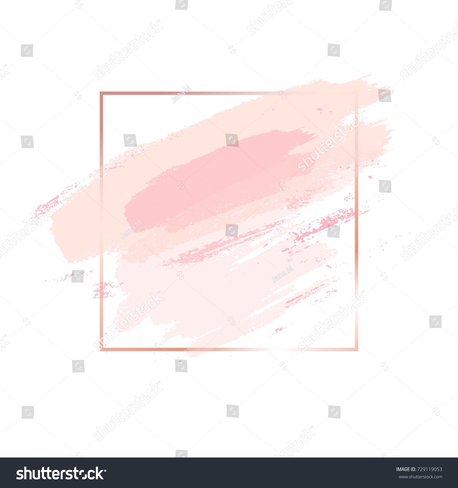 Brush Strokes Gentle Skin Tones Rose Stock Vector (Royalty Free ...