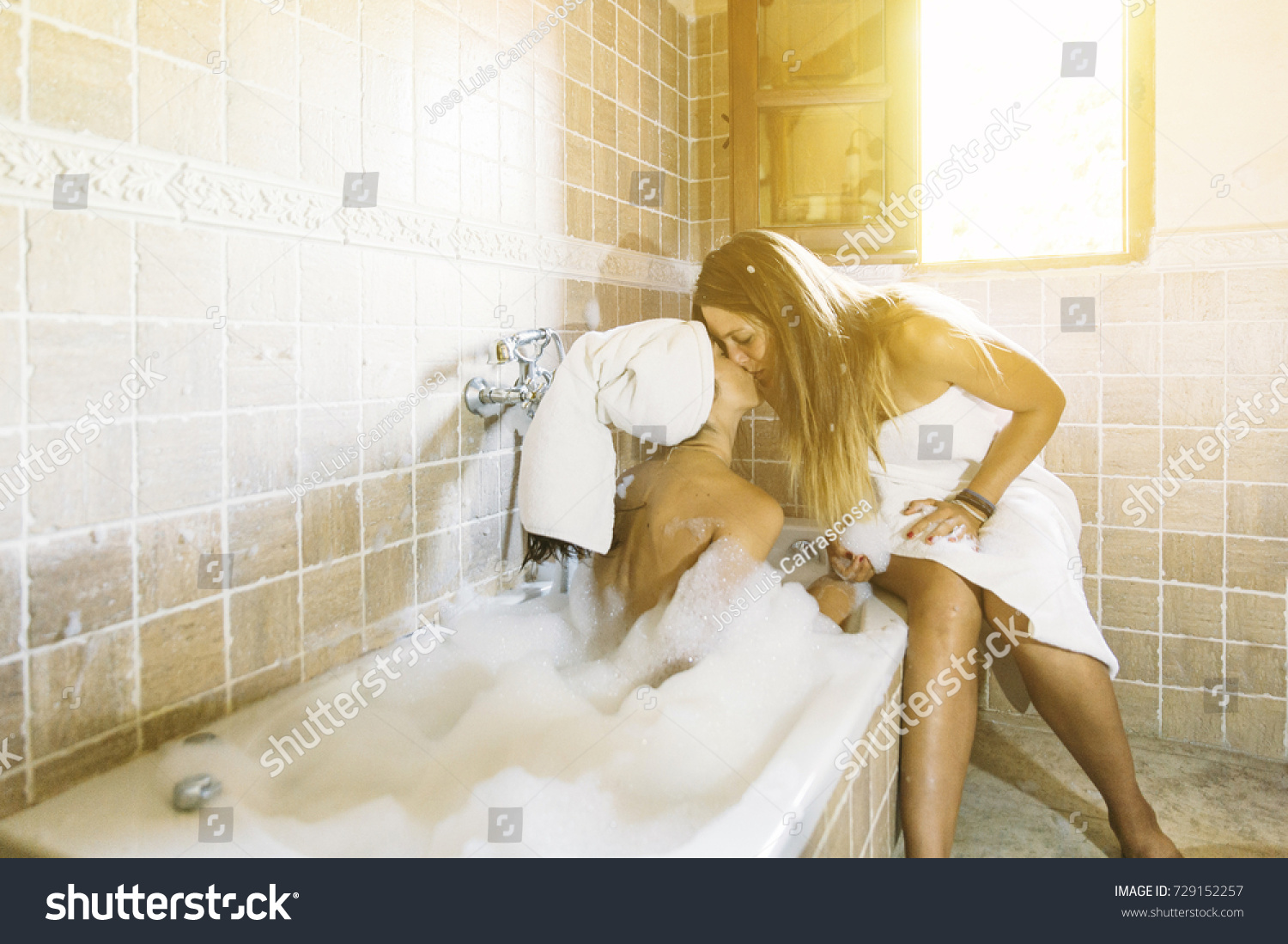 Lesbians Taking Shower Together