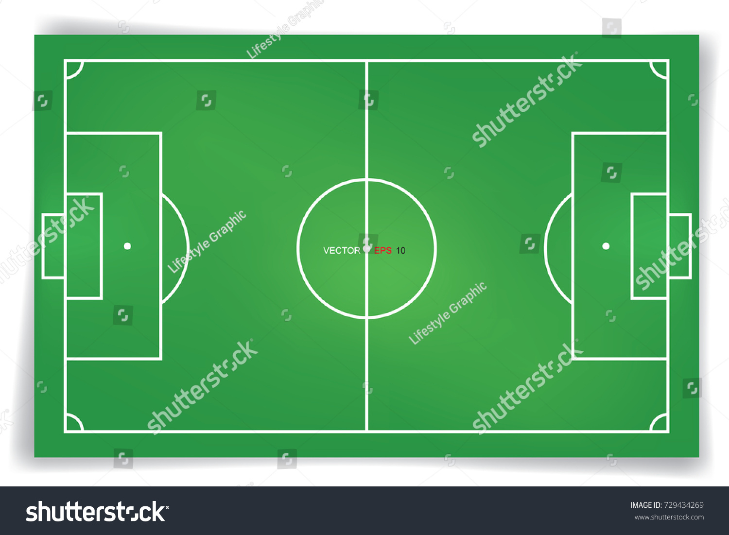 Football Field Soccer Field Background Vector Stock Vector (Royalty ...