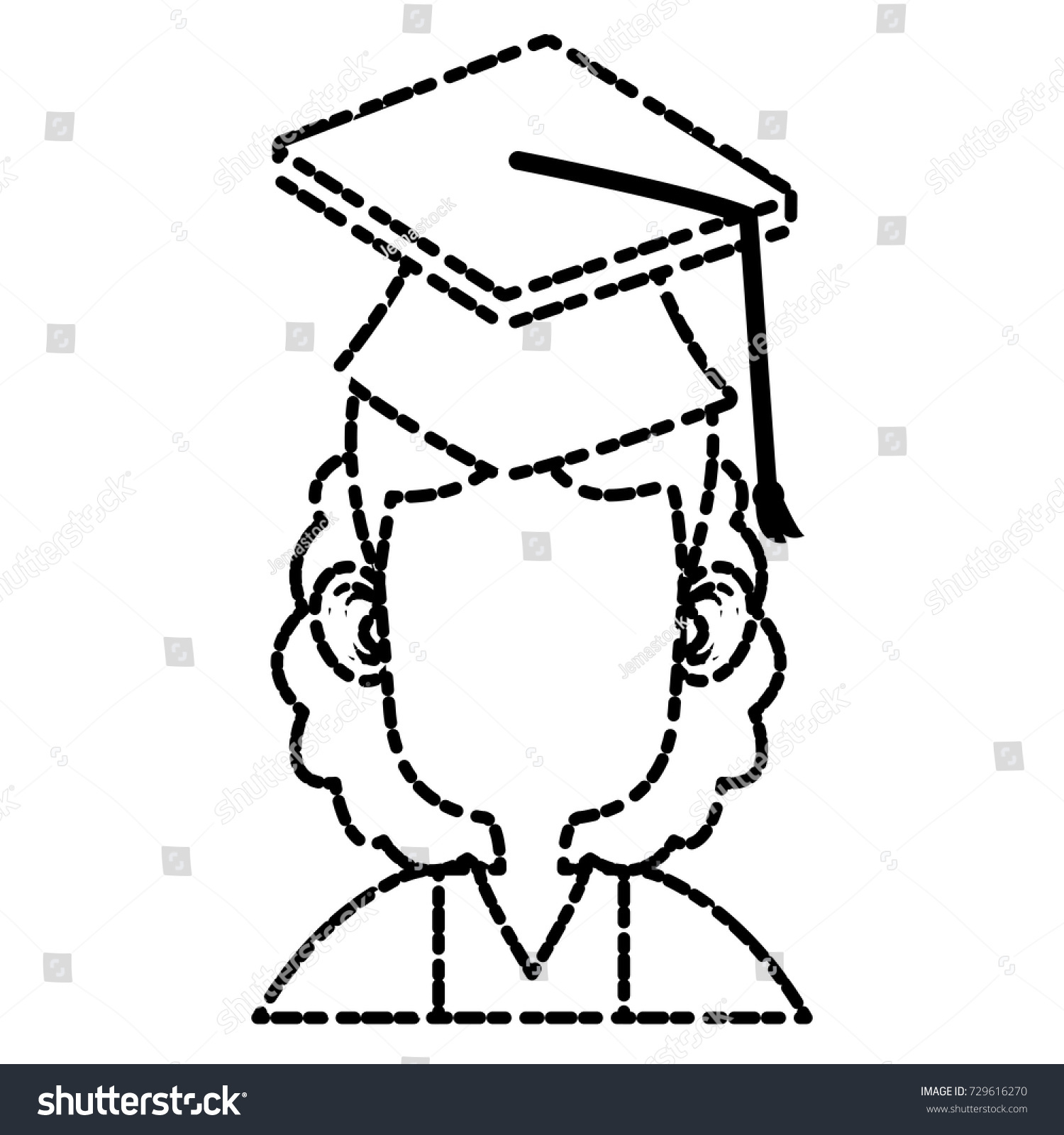 Student Graduation Cartoon Stock Vector (Royalty Free) 729616270 ...