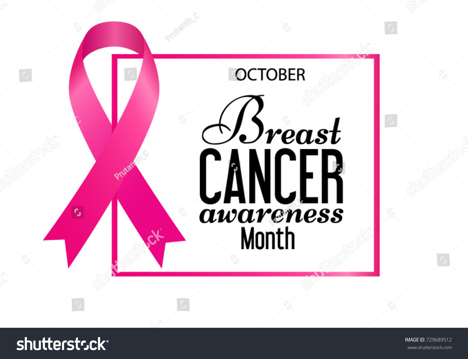 Breast Cancer Awareness Calligraphy Poster Design Stock Vector (Royalty ...