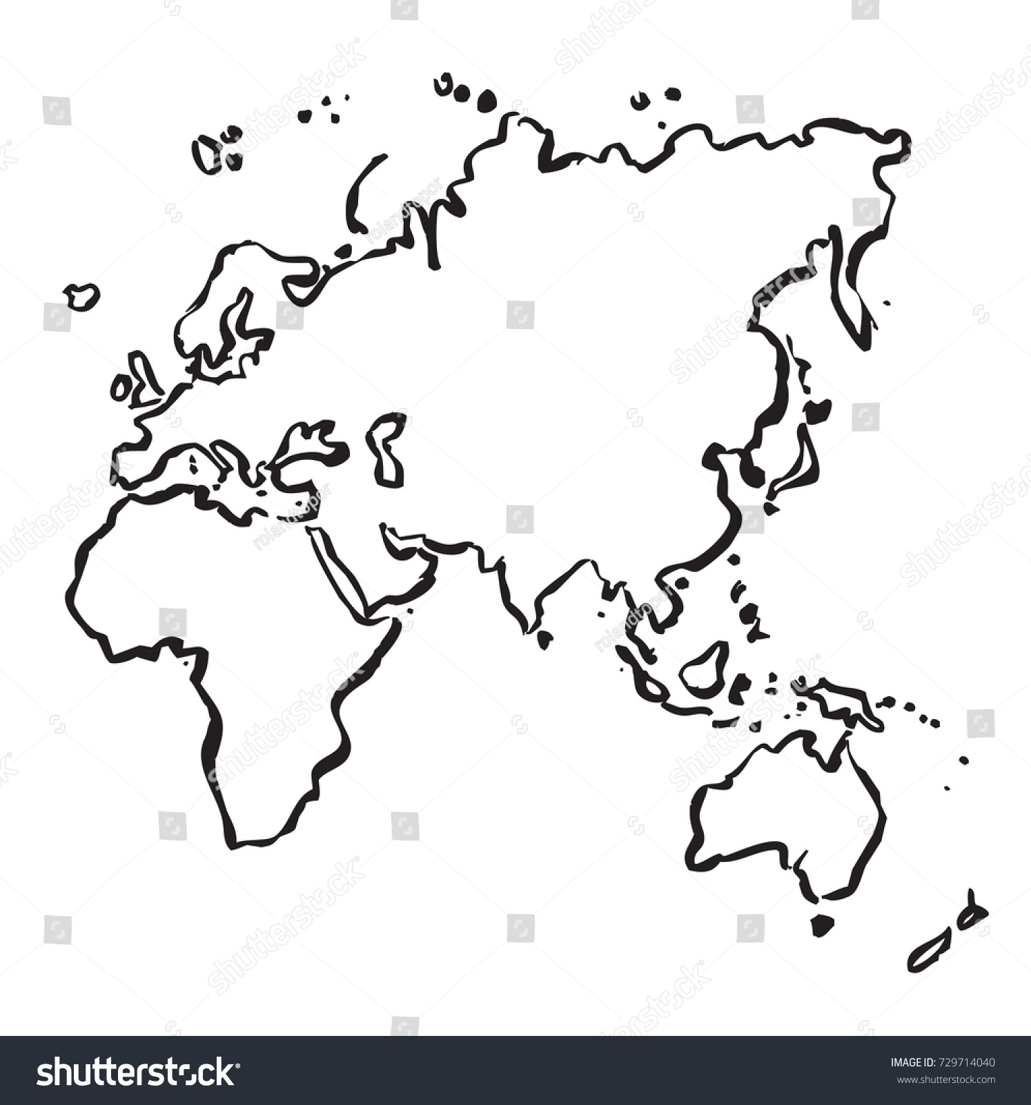 Blank Map Of Europe And Asia Vector Drawing Map Europe Africa Asia Stock Vector (Royalty Free) 729714040  | Shutterstock