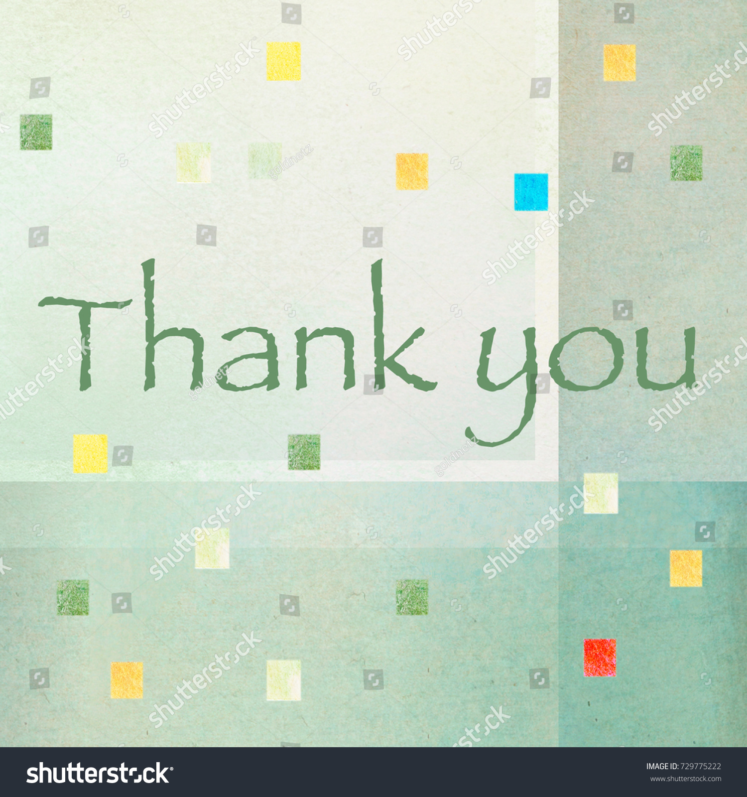 Thank You Greeting Card Beautiful Ancient Stock Illustration 729775222 ...