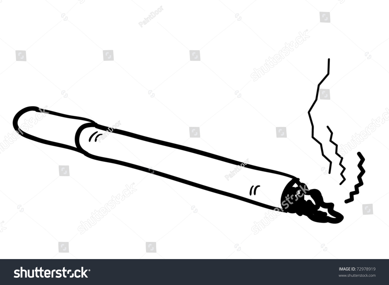 Smoking Cigarette Childrens Sketch Stock Vector (Royalty Free) 72978919 ...