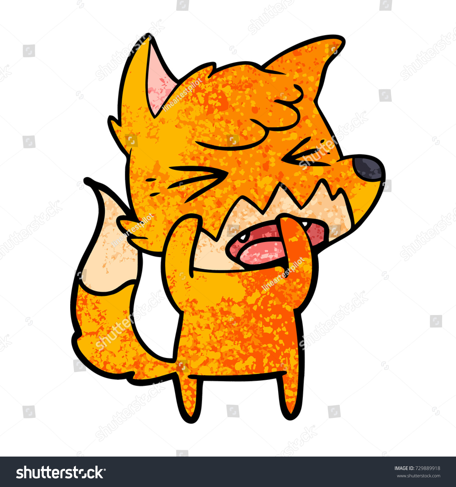 Angry Cartoon Fox Stock Vector (Royalty Free) 729889918 | Shutterstock