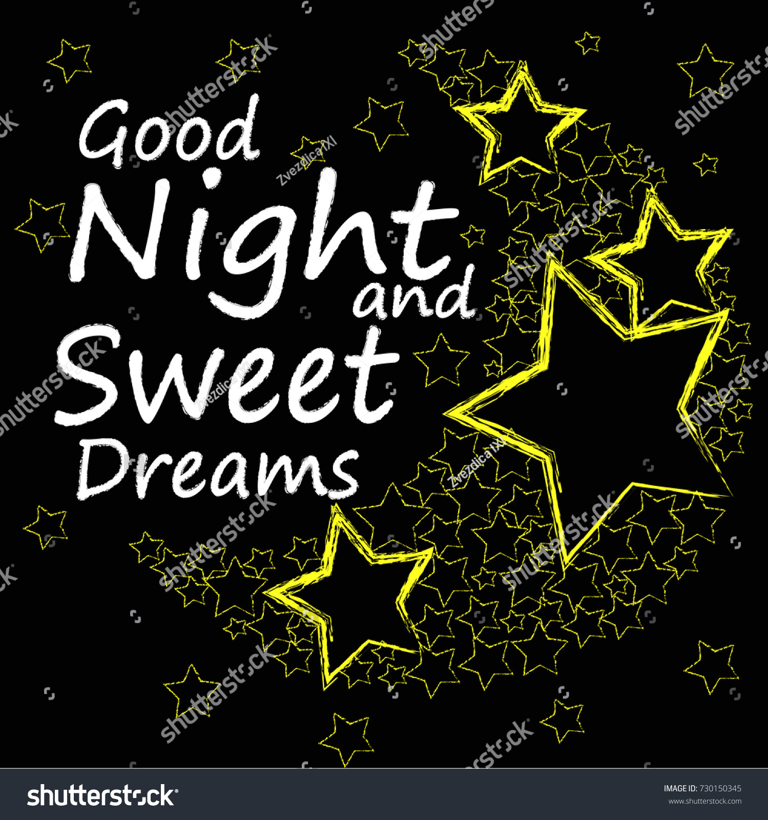 Good Night Sweet Dreams Moon Made Stock Vector (Royalty Free) 730150345 ...