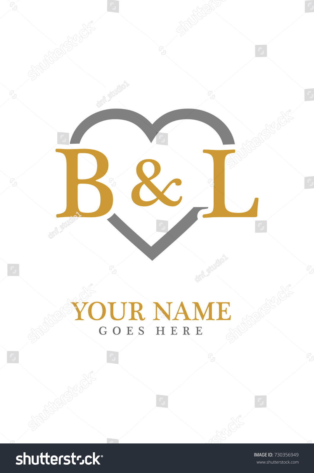 Initial B L Love Background Logo Stock Vector (Royalty Free) 730356949 ...