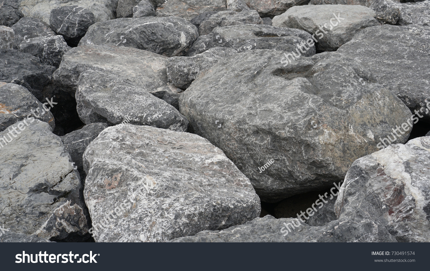 big rocks in a pile