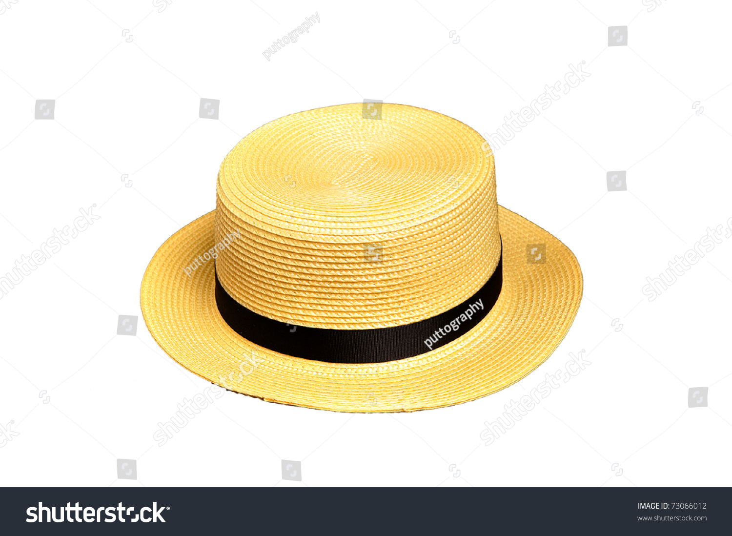 yellow boater hat