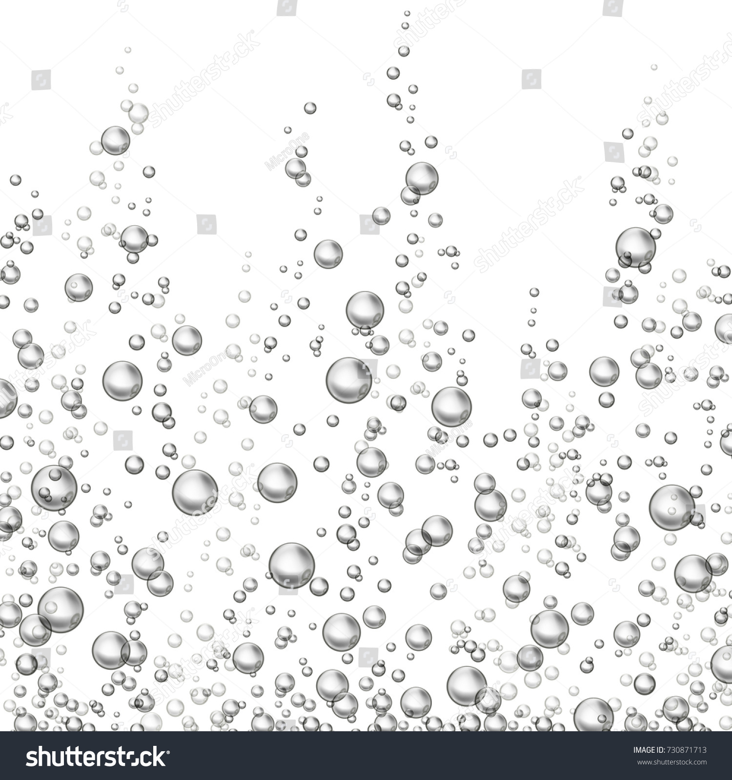 Fizzing Oxygen Bubbles Isolated Vector Illustration Stock Vector ...