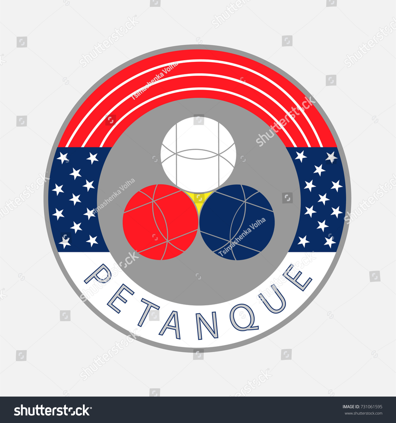 Petanque Club Logo Design Round Vector Stock Vector (Royalty Free ...