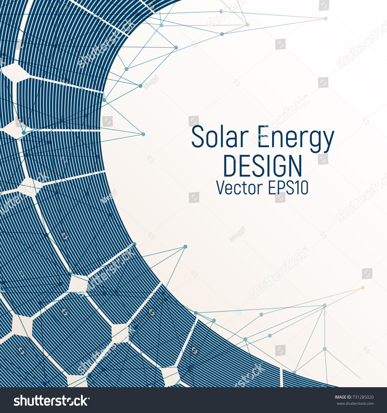 Bright Blue Background Solar Panel Vector Stock Vector (Royalty Free ...