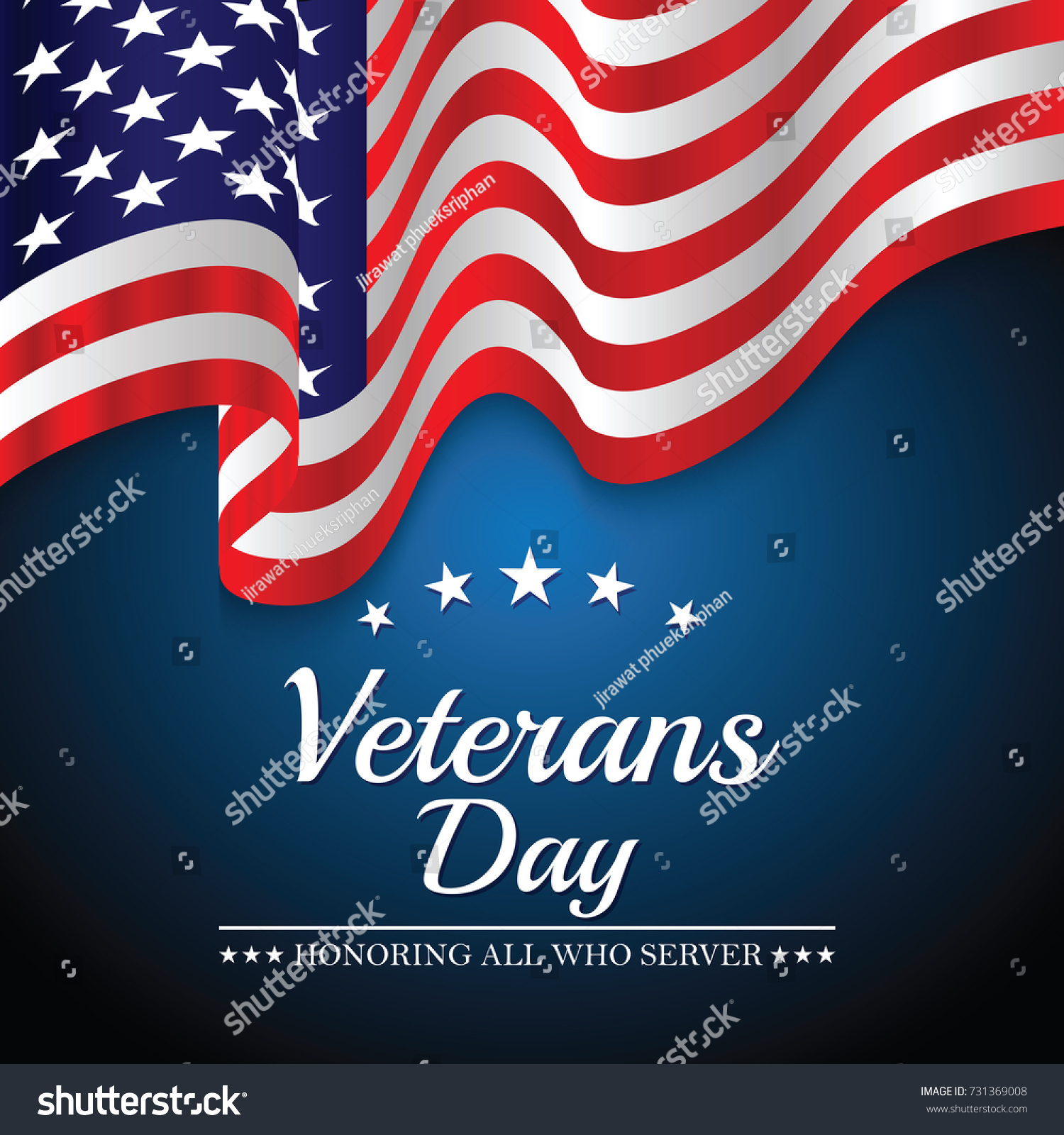 Us Flag Veterans Day Stock Vector (Royalty Free) 731369008 | Shutterstock